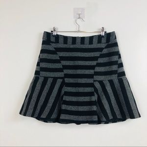 NWOT WORTHINGTON WOOL BLEND A-LINE SKIRT STRIPE 6